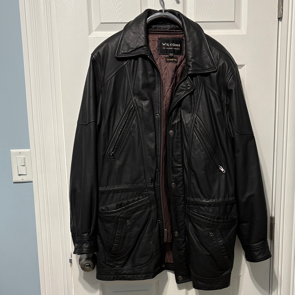 Wilsons Leather Men's Dark Leather Field Jacket